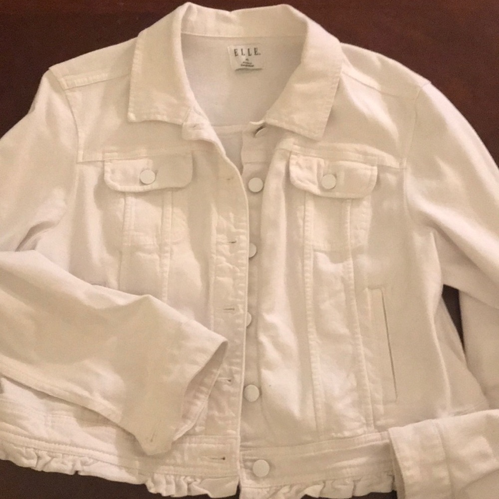 Women’s XL white denim jacket